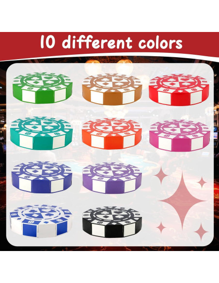 10 Cajas Decorativas de Fichas de Póker SAYAYA 22,86 cm
