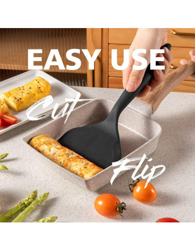 Espátula de Silicona Antiadherente LISOS 25.4x11.9 cm Negra