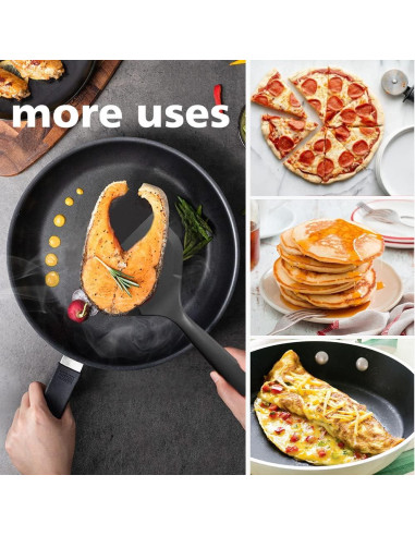 Espátula de Silicona Antiadherente LISOS 25.4x11.9 cm Negra