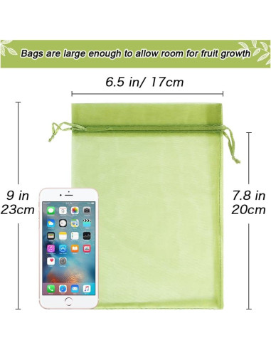 100 Bolsas de Protección para Frutas HRX Package 15x22 cm