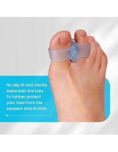 Separadores de dedos juanetes Promifun, gel, 10 piezas, azul 2