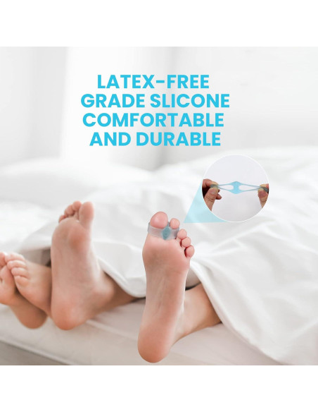 Separadores de dedos juanetes Promifun, gel, 10 piezas, azul