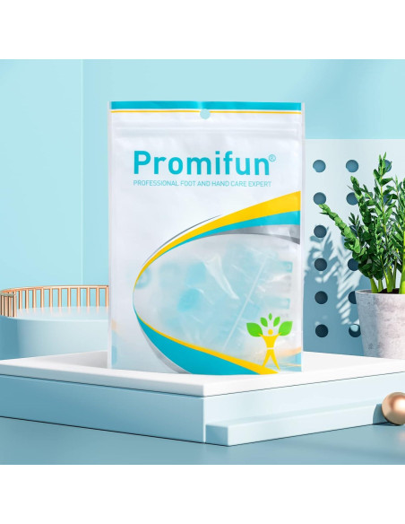 Separadores de dedos juanetes Promifun, gel, 10 piezas, azul