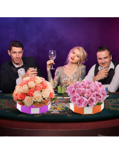 10 Cajas Decorativas de Fichas de Póker SAYAYA 22,86 cm