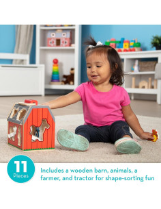 Juguete de Granja Melissa & Doug con 10 Piezas y Asa 2