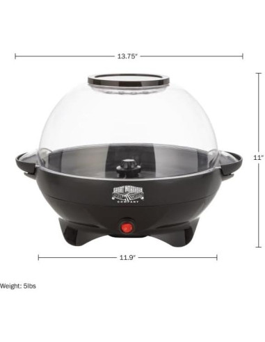 Máquina de Palomitas Eléctrica Great Northern 800W 6 Cuartos