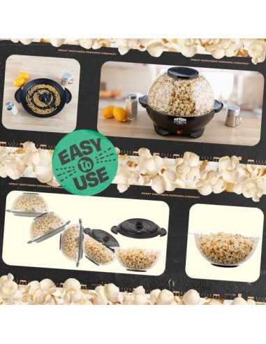 Máquina de Palomitas Eléctrica Great Northern 800W 6 Cuartos