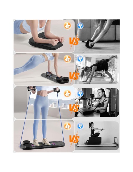 Tabla de Pilates AddWin 15-en-1 Plegable para Ejercicio en Casa