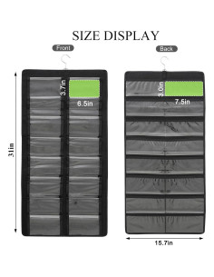 Organizador de Gafas Colgante Khikily 32 Compartimentos Negro 2