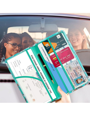 Portafolio de Registro y Seguro de Auto CoBak - Organizador Compacto