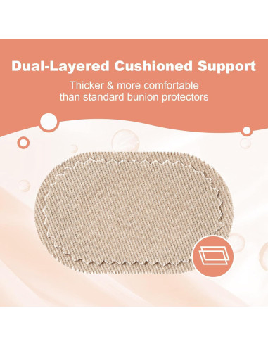 36 Almohadillas Protectores para Juanetes AHQiZFX Albaricoque