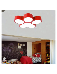 Luz de Techo LED CODOMI Huella de Perro Rojo 59.7 cm