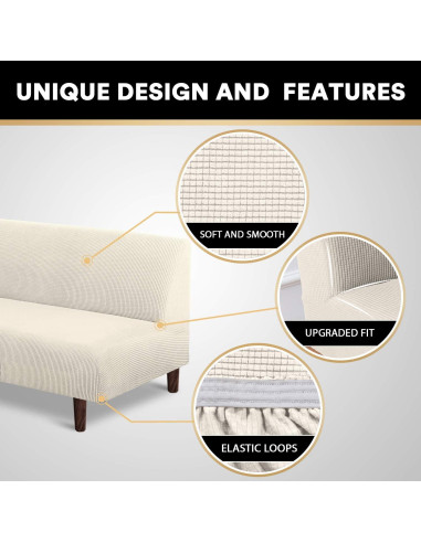 Cubierta de Futón PrinceDeco Beige Biscotti 80x216 cm