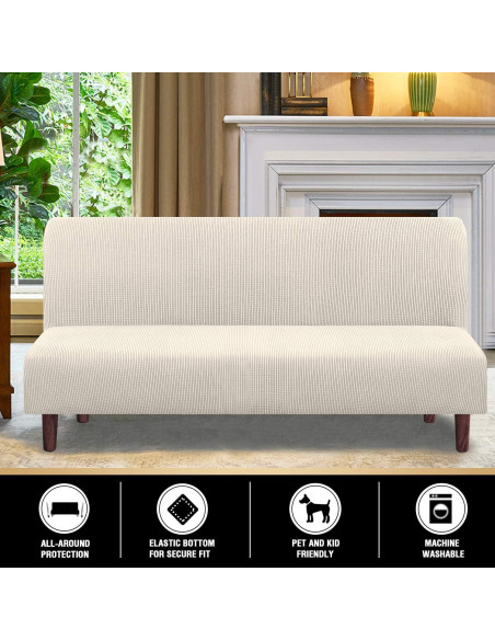 Cubierta de Futón PrinceDeco Beige Biscotti 80x216 cm