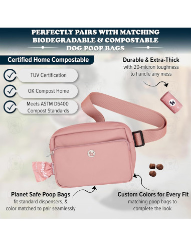 Bolsa de Paseo para Perros Puppington 3 en 1 Rosa Blush