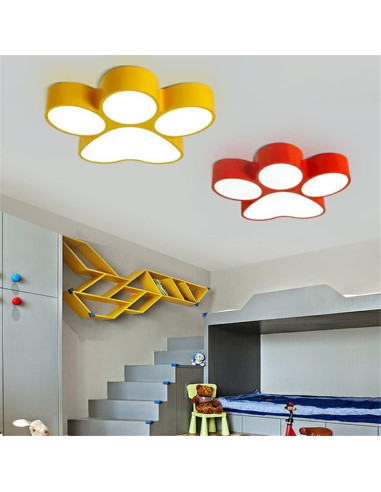 Luz de Techo LED CODOMI Huella de Perro Rojo 59.7 cm