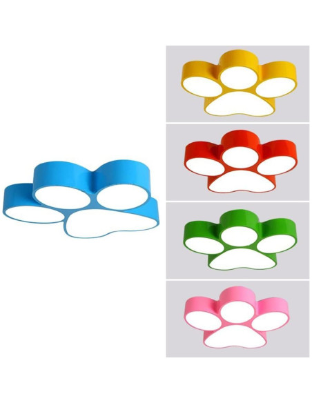 Luz de Techo LED CODOMI Huella de Perro Rojo 59.7 cm