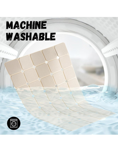 Alfombra de Baño Antideslizante KINBEAR Silicona Beige 71.1x45 cm