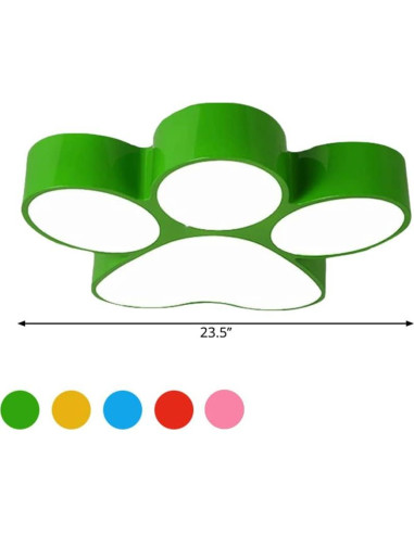 Luz de Techo LED CODOMI Huella de Perro Rojo 59.7 cm