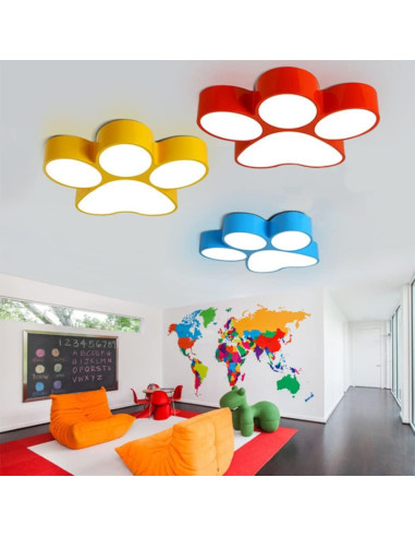 Luz de Techo LED CODOMI Huella de Perro Rojo 59.7 cm