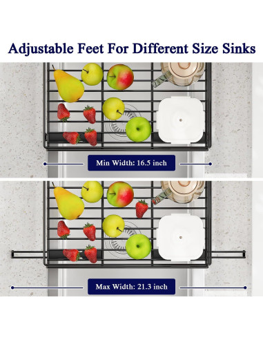 Escurridor de Platos Extensible COHOSEGE Negro 55.12x41.91cm