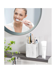 Soporte para Cepillos de Dientes Luxspire 3 Compartimentos Resina 2