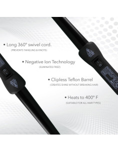 Rizador de Cabello Cerámico Herstyler Grande 1" Doble Voltaje 2