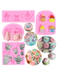 Set de 4 Moldes de Silicona MIYAHOUSE para Pasteles y Helados