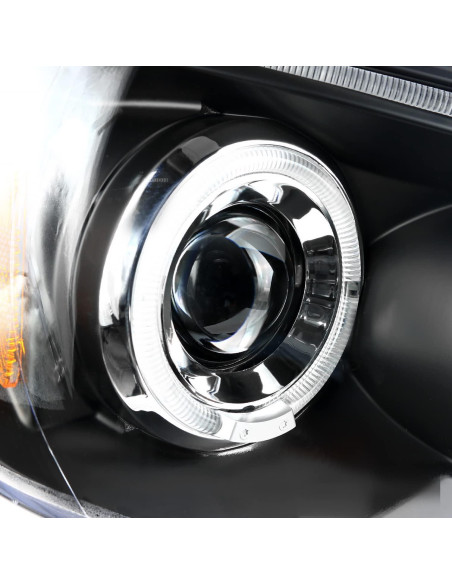 Faros Proyector LED Doble Halo Negro SPEC-D TUNING para Toyota Tacoma 2005-2011