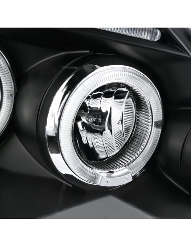 Faros Proyector LED Doble Halo Negro SPEC-D TUNING para Toyota Tacoma 2005-2011