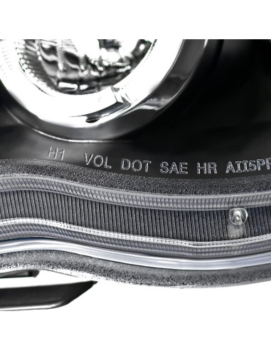 Faros Proyector LED Doble Halo Negro SPEC-D TUNING para Toyota Tacoma 2005-2011