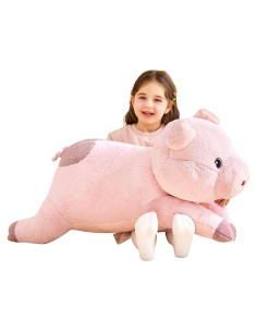 IKASA Cerdo de Peluche Gigante 76 cm Suave y Lavable