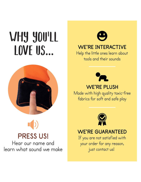 Juego de Herramientas de Peluche Plush Creations Naranja