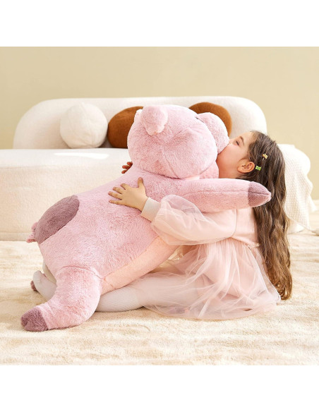 IKASA Cerdo de Peluche Gigante 76 cm Suave y Lavable