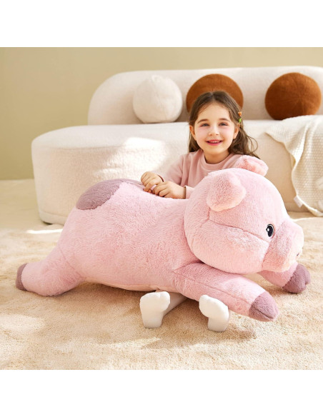 IKASA Cerdo de Peluche Gigante 76 cm Suave y Lavable