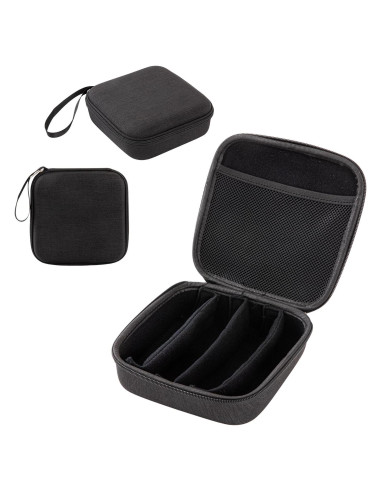 Estuche Organizador de Gafas de Sol Negro con 4 Ranuras Ajustables