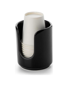 Dispensador de Tazas de Cerámica Viosuniu 3 oz Negro con 5 Tazas PLA