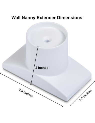 Extensor Wall Nanny - Kit de 4 para puertas de bebés 6.35 cm