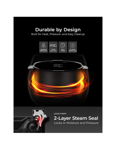 Olla Arrocera a Presión CUCKOO CRP-PK1001S 20 Tazas Negra