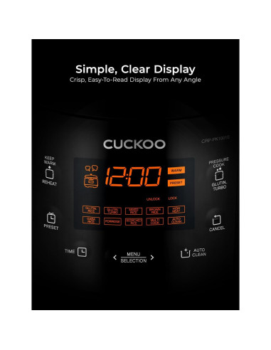 Olla Arrocera a Presión CUCKOO CRP-PK1001S 20 Tazas Negra