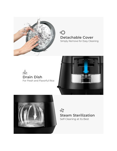 Olla Arrocera a Presión CUCKOO CRP-PK1001S 20 Tazas Negra