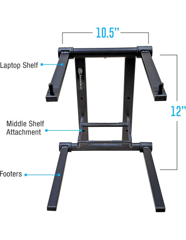 Soporte para Laptop Plegable AxcessAbles DJLTS01 - Aluminio Negro