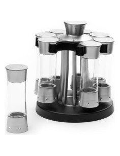 Estante de Especias KitchenArt Elite, 8 Tarros, Base Giratoria
