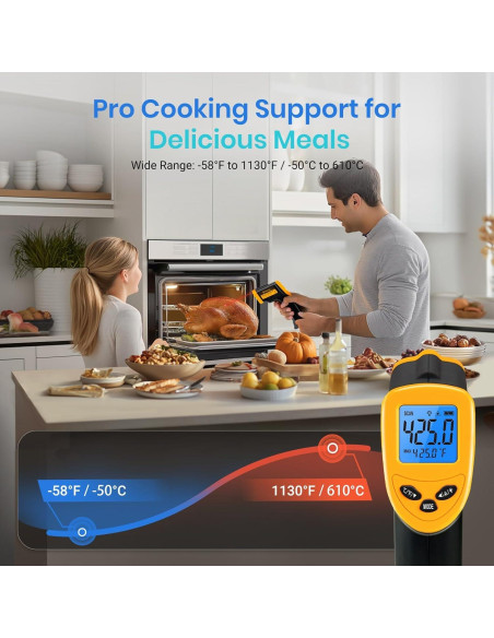 Termómetro Infrarrojo Etekcity Lasergrip 1080 -50C a 610C