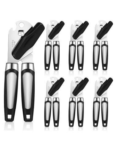 Abrelatas Manual Gisafai 6 Pcs con Cuchilla Afilada - Negro