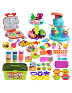 Juego de Masa de Color 62 Piezas COREPR con Máquina de Helados