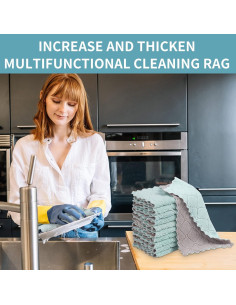 Paquete de 10 paños de cocina GADIEDIE microfibra absorbente 2