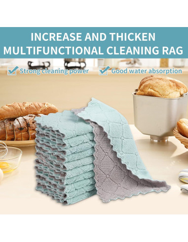 Paquete de 10 paños de cocina GADIEDIE microfibra absorbente