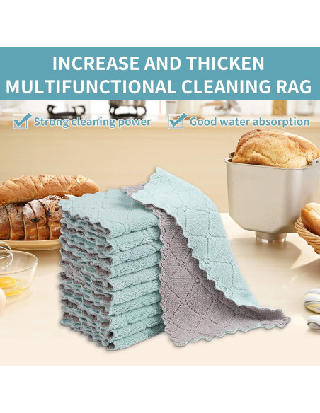 Paquete de 10 paños de cocina GADIEDIE microfibra absorbente