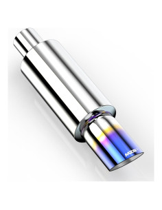 Silenciador de Escape MZS Acero Inoxidable 2" Entrada 3" Salida